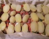 A picture of step 3 of Mediterranean filo pastry pie.