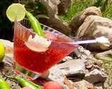A picture of step 2 of Watermelon chilli Mojito.