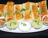 A picture of step 5 of Albacore Pea Chimichanga Salad.