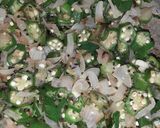 A picture of step 2 of Masala Bhindi.