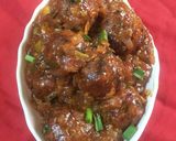 A picture of step 8 of Leftover Rice Manchurian.