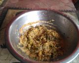 A picture of step 2 of Red lentil and nonia leaves fritters.