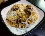 A picture of step 3 of Easy Mutton biryani with homemade ingredients.