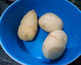 A picture of step 8 of French fries corn potato paneer drum stick.