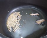 A picture of step 1 of Qeema Palak !.
