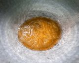 A picture of step 6 of Anjaneyar Temple milagu (black pepper) pongal.