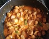 A picture of step 3 of Kadai soya chunks.