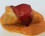 Foto del paso 7 de la receta Bacalao con salsa al pilpil con sabor a pimiento rojo