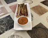Foto del paso 4 de la receta: Calçots o cebolla tierna en Lékué con salsa romesco