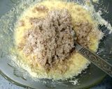 A picture of step 2 of Rawa Coconut or Goan Baath Cake.