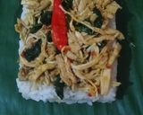 Foto langkah ke 5 dari resep Nasi Bakar Ayam Suwir Kemangi.