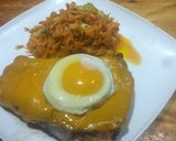 Foto del paso 6 de la receta: Lomo en cheddar a caballo ensalada de zanahoria y manzana verde
