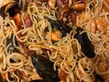 Espaguetis con Mariscos