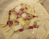 A picture of step 3 of Potato, speck and brie pie.