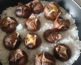 A picture of step 3 of #576 Chestnuts Roasted on Salt in a Skillet 🌰🧂🌰.