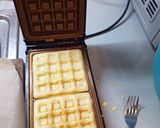 Házilag készült gofri pudingkrémmel és gyümölcsökkel 1290 recept fázis 5 fotója