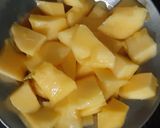 A picture of step 1 of Mango shake.