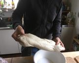 A picture of step 5 of No-knead slow-rise sourdough pizza dough.