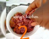 A picture of step 2 of Macaroni in beef.