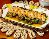 Hình bước làm 4 của món Cà tím tôm áp chảo, sốt tỏi ớt 🍆 🦐 🌶 🧄