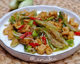Foto langkah ke 7 dari resep Oseng Sayuran (Terung Putih, Buncis, Tauge, Petai).
