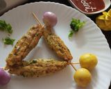 A picture of step 8 of Dawat k Seekh kabab.