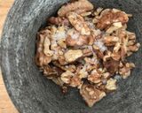 A picture of step 1 of Walnut dukkah.