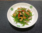水蓮炒澎湖火燒蝦(簡單料理)的食譜步驟7照片