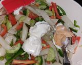 A picture of step 3 of Mayo Pasta.