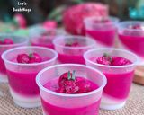 Foto langkah ke 5 dari resep Puding Susu Lapis Buah Naga.