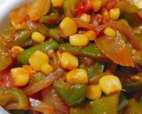 A picture of step 3 of Capsicum Corn 🌽.