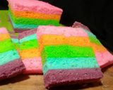 Foto langkah ke 14 dari resep Rainbow Cake Kukus Ny.Liem.