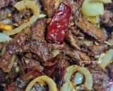 Gambar langkah 5 resipi Daging kicap cili kering.