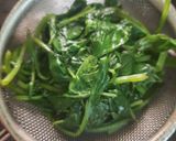 A picture of step 1 of Palak Paneer or Indiana cottage cheese in Spinach gravy.
