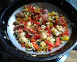 A picture of step 2 of Veggie wrap.