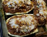 A picture of step 4 of Sloppy Joe Stuffed Mini-Eggplant & Zucchini.