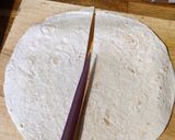 A picture of step 2 of Homemade crispy tortilla wrap dippers.