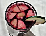 A picture of step 3 of Hibiscus drink (zobo).