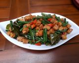 Foto langkah ke 7 dari resep Tumis Tempe kacang Panjang pedas manis.