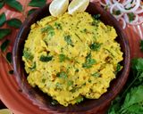 A picture of step 11 of Maharashtrian Pithala.