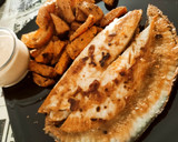 Foto del paso 8 de la receta: Rodaballo a la Plancha con Batatas Rústicas y Mayonesa de Yakiniku