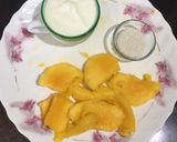 A picture of step 1 of Mango Lassi.