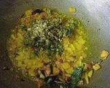 A picture of step 2 of Bhogi bhaji.