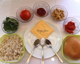 A picture of step 1 of Millet Pizza Burgers.