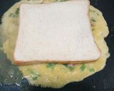A picture of step 2 of Roti John (White Bread Sandwich).