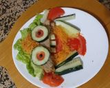 Une image de l'étape 4 de Croque-monsieur aux fromages et aux légumes 😋😛😛.