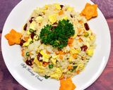 Hình bước làm 4 của món Cơm Chiên Dương Châu