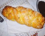 A picture of step 4 of Challah bread.