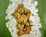 Foto langkah ke 7 dari resep Nasi Bakar Uduk Tongkol Suwir Pedas Kemangi.