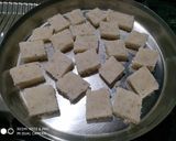 A picture of step 8 of Coconut burfi.